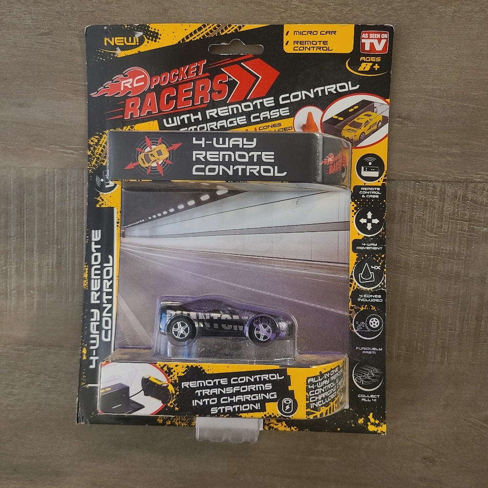 RC Pocket Racers Remote Control Car - Black Phantom